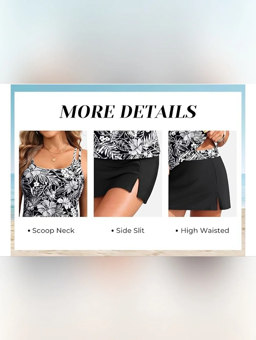 Tempt Me Tankini with Skirt #1409