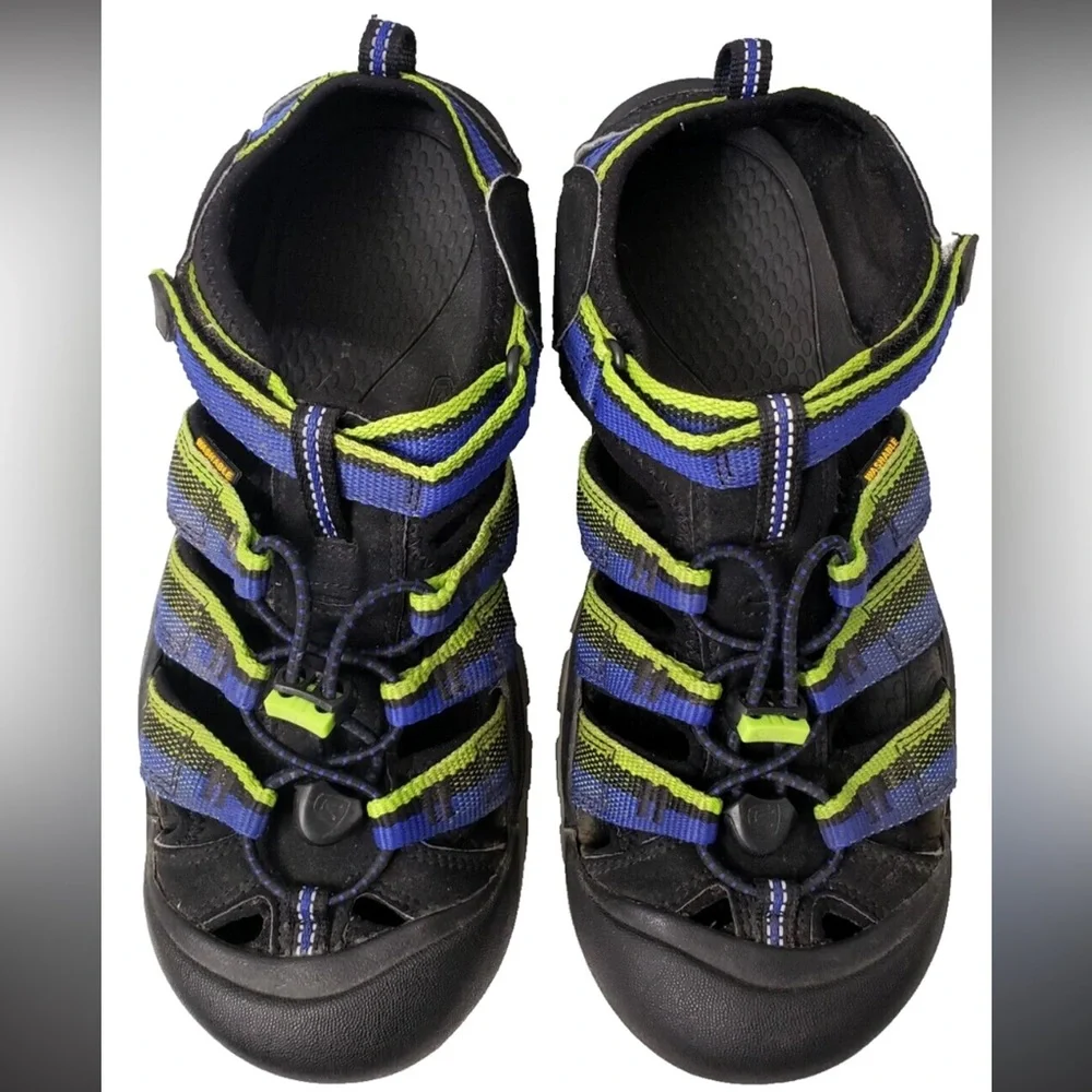Keen Kids' Black and Green Outdoor Waterproof‎ Sandals Size 12