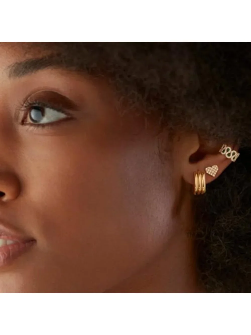 14K Gold Plated Chunky Huggie Hoop Earrings Hypoallergenic Everyday Jewelry