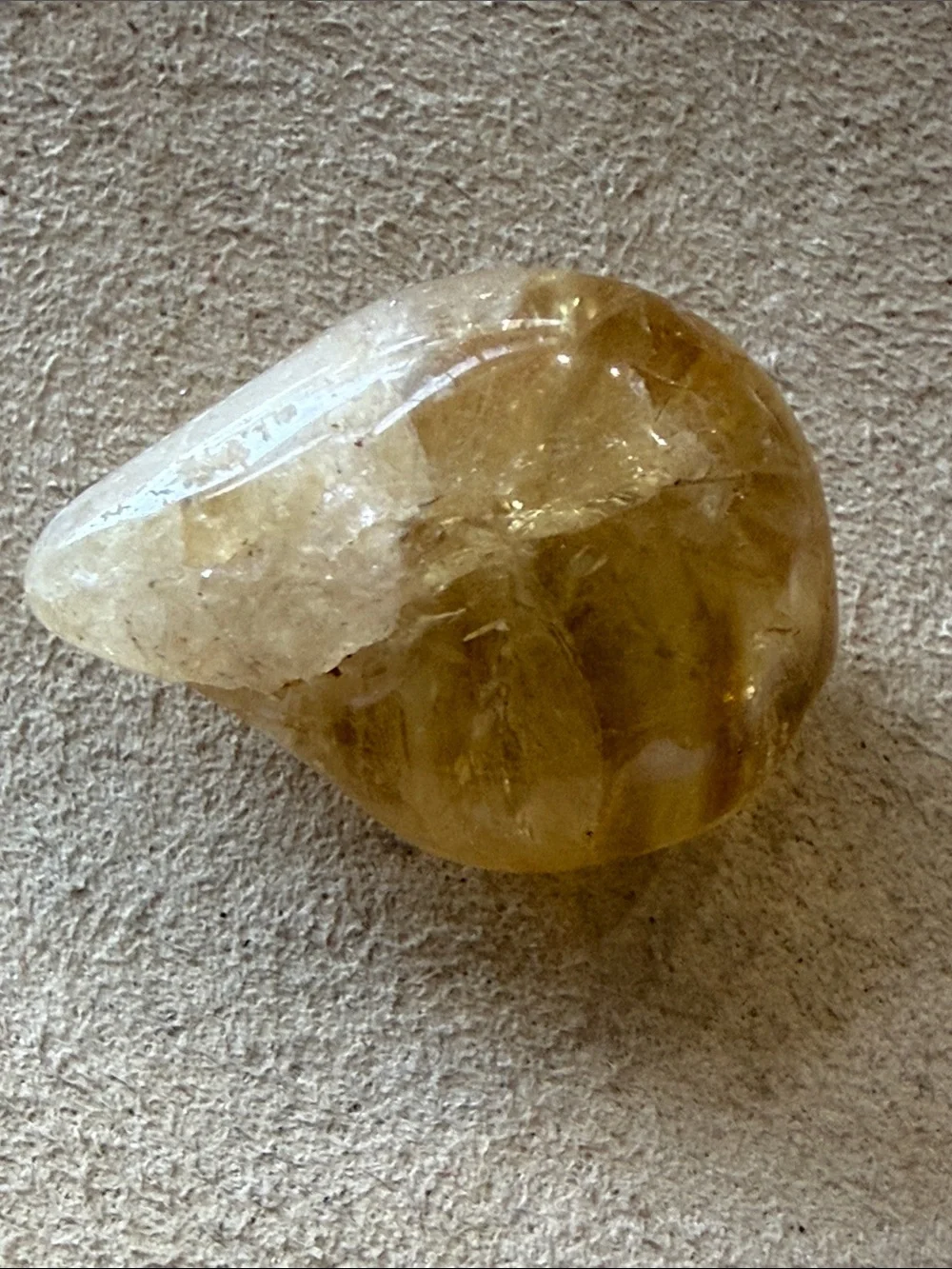 Natural Citrine Tumbled Crystal Stone!
