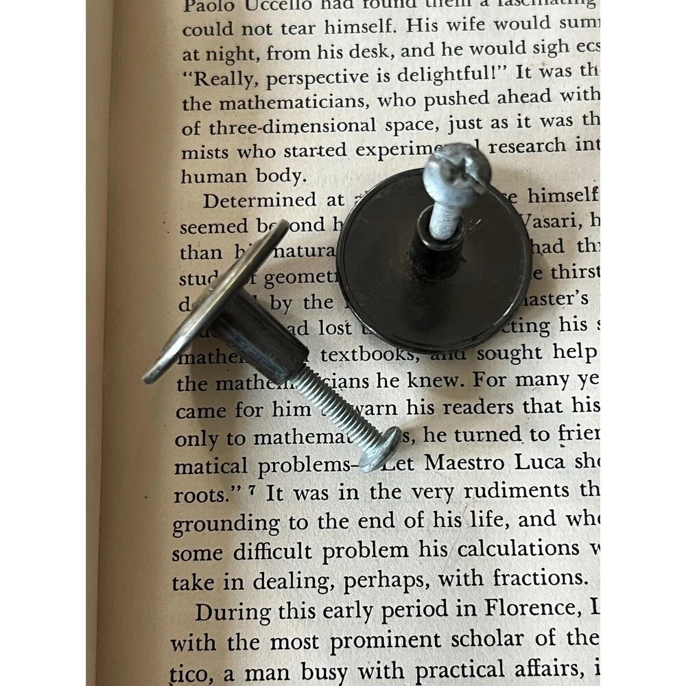 Two Brass Circle-shaped Drawer/Cabinet Pulls