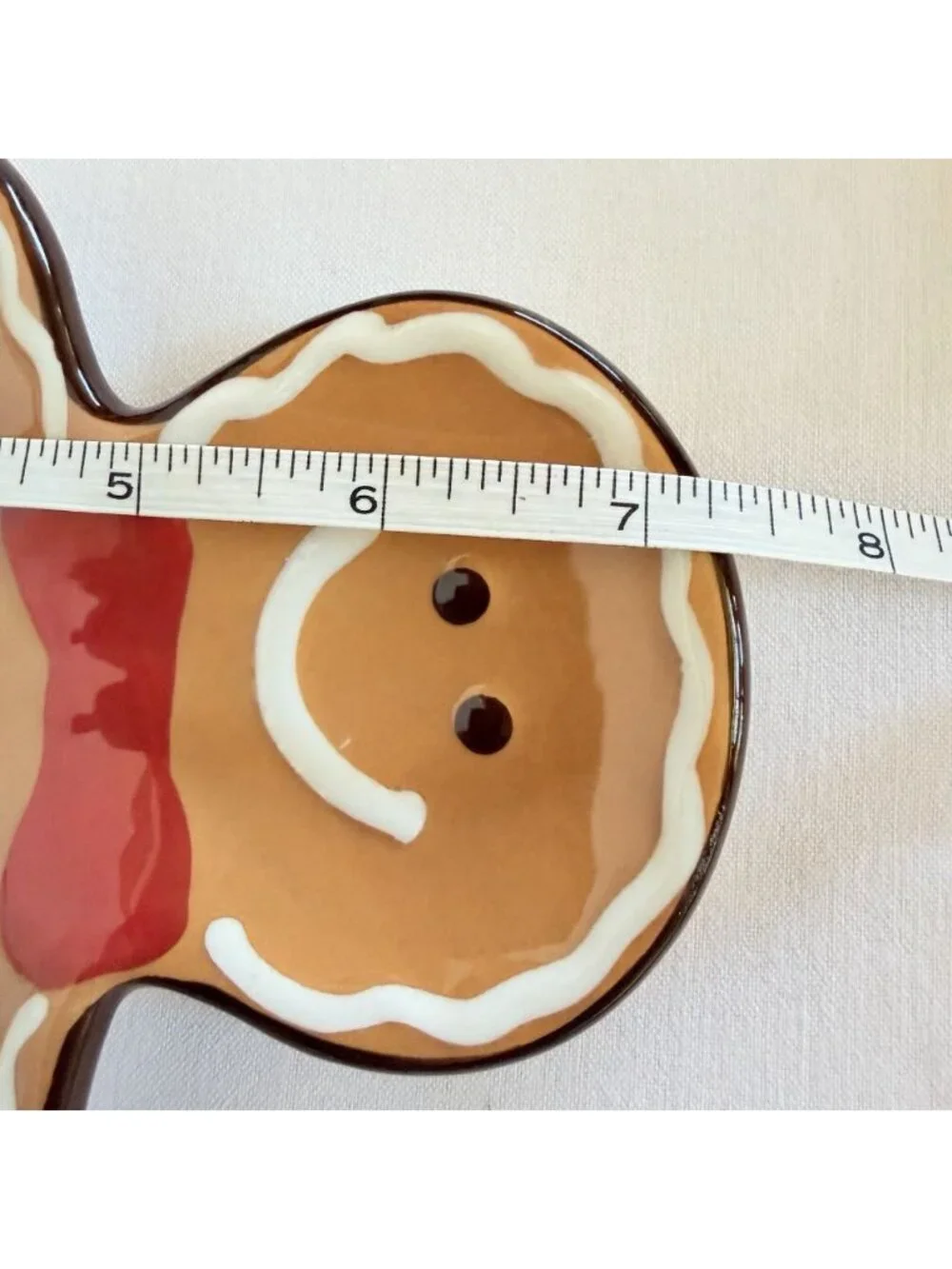 Pier 1 Imports Gingerbread Man Ceramic Trinket Dish Spoon Rest Gift Decor