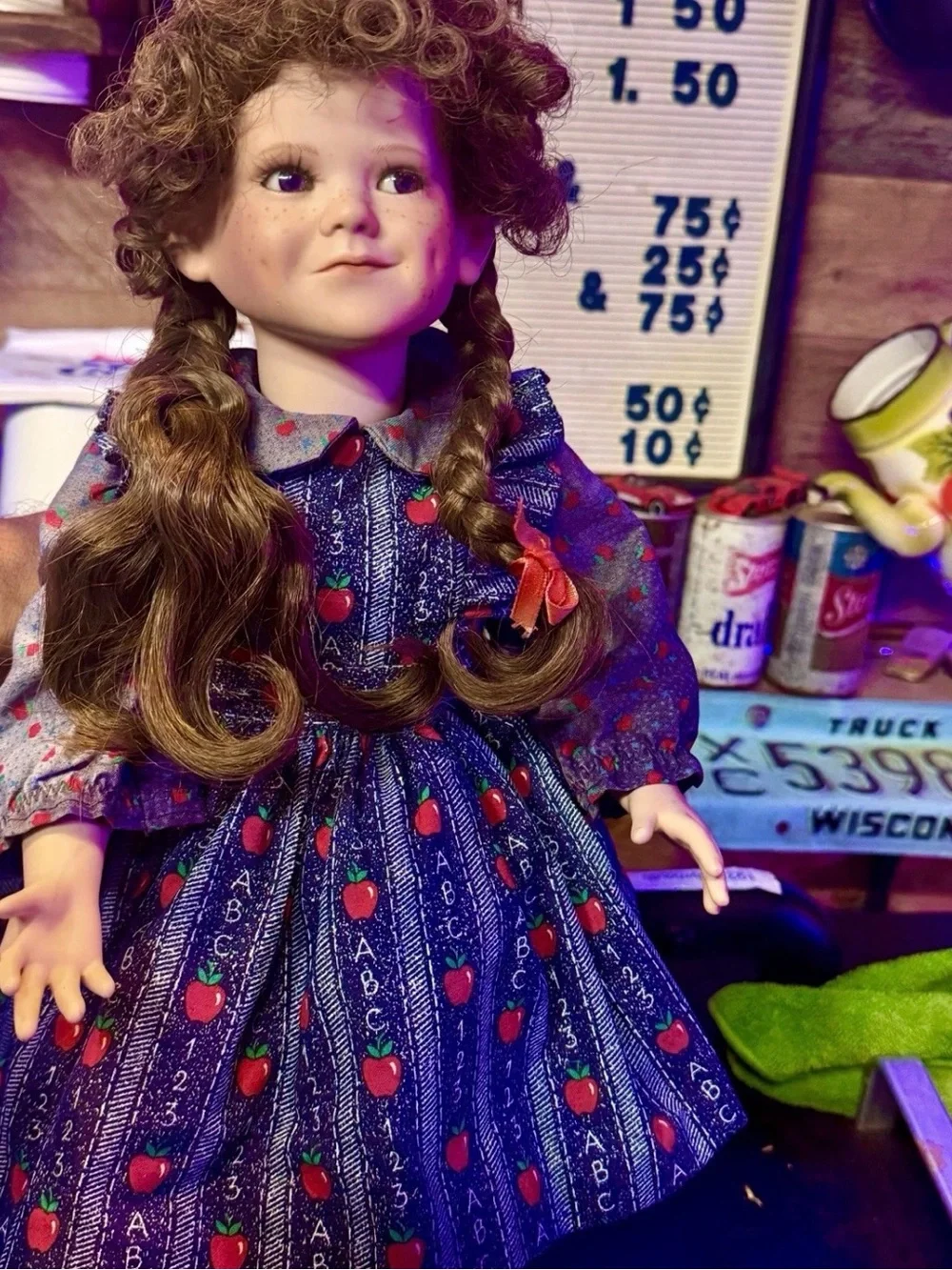 Rare vintage Elke Hutchens Porcelain Doll Imsco 1988 Original Dress And Shoes