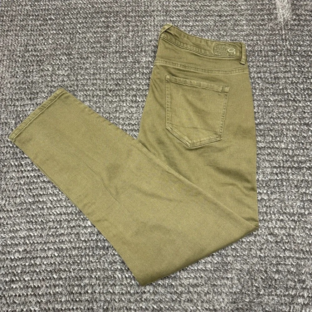 Mountain Hard‎ Wear Womens Pants Size 10 Regular Olive Green Hiking Outdoor