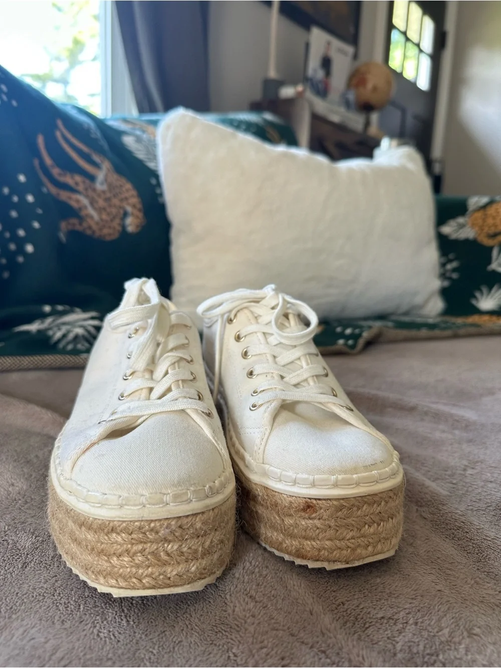 H&M cream canvas
