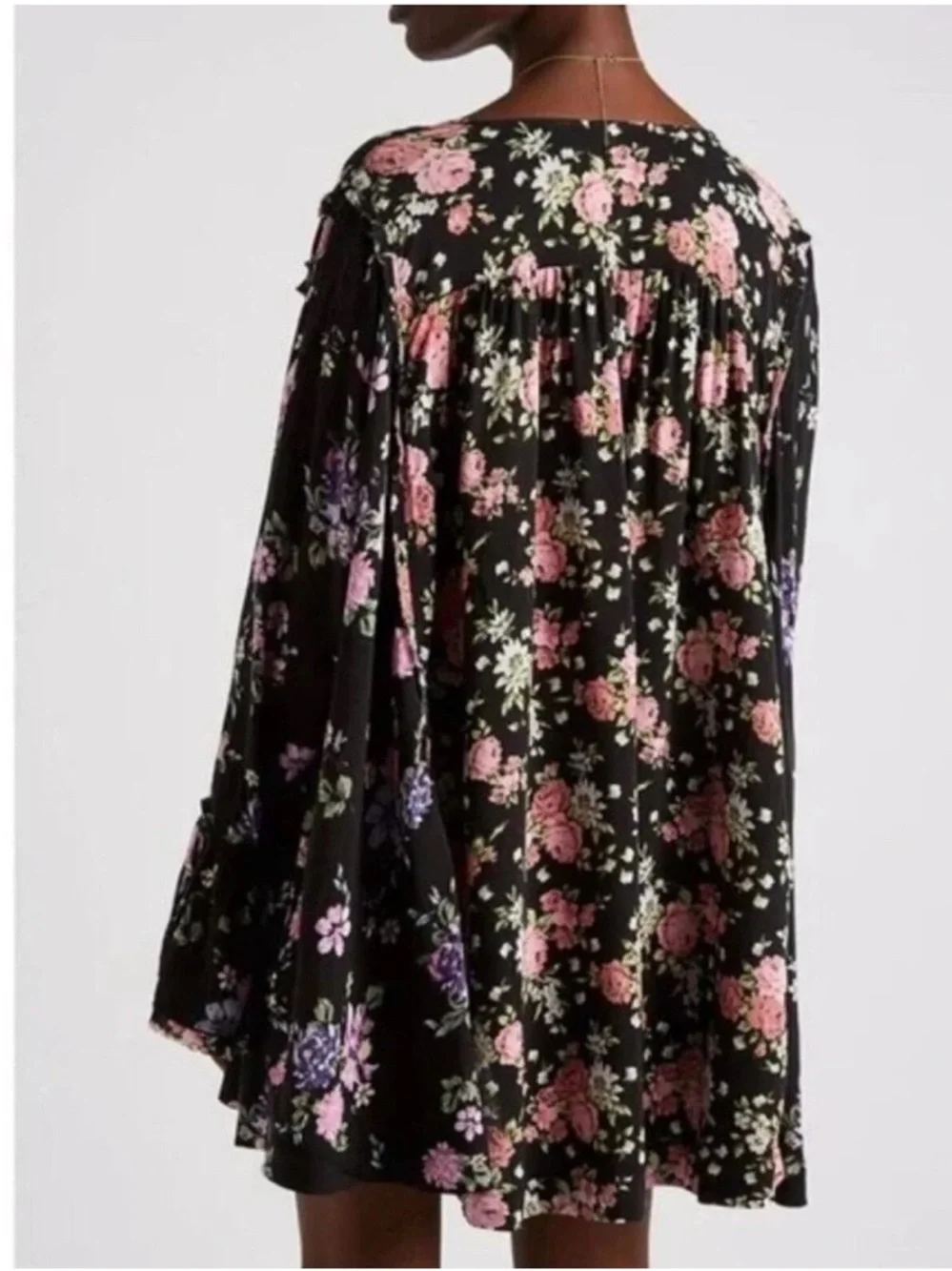 New with Tags Free People “Loretta” Boho Ruffled Floral Tunic