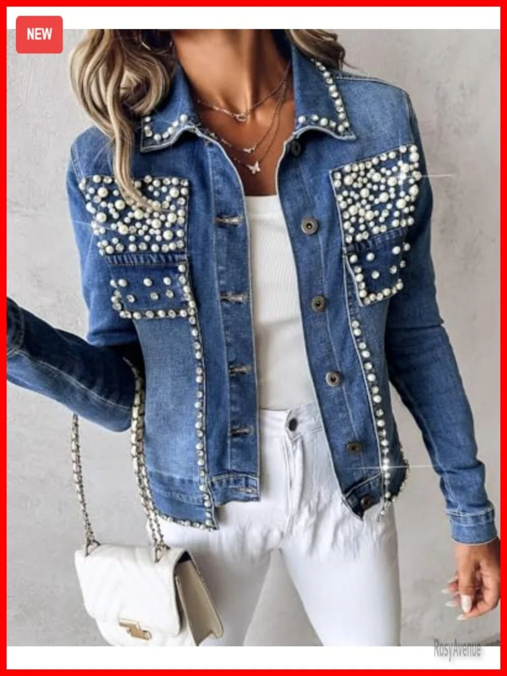 N/A pearls denim