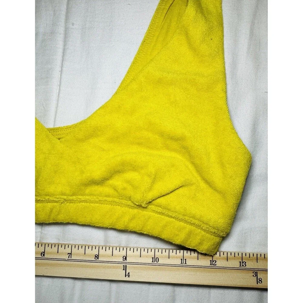 OFFLINE By AERIE‎ Yellow Terry Recharge Least Support Bralette SZ SMALL NWT