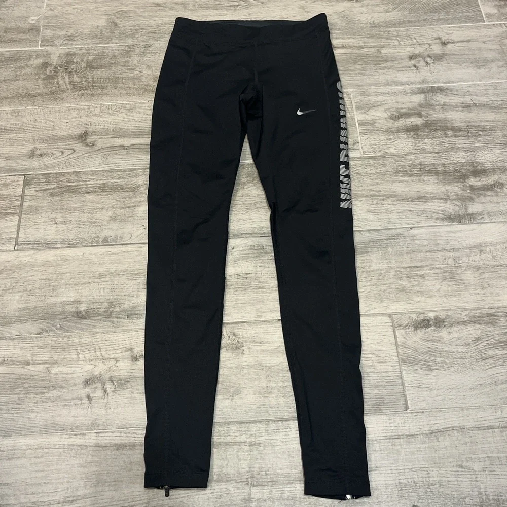 Nike Running Women's‎ Running Athletic Pants Black Zip Ankle Size XS 829130-010