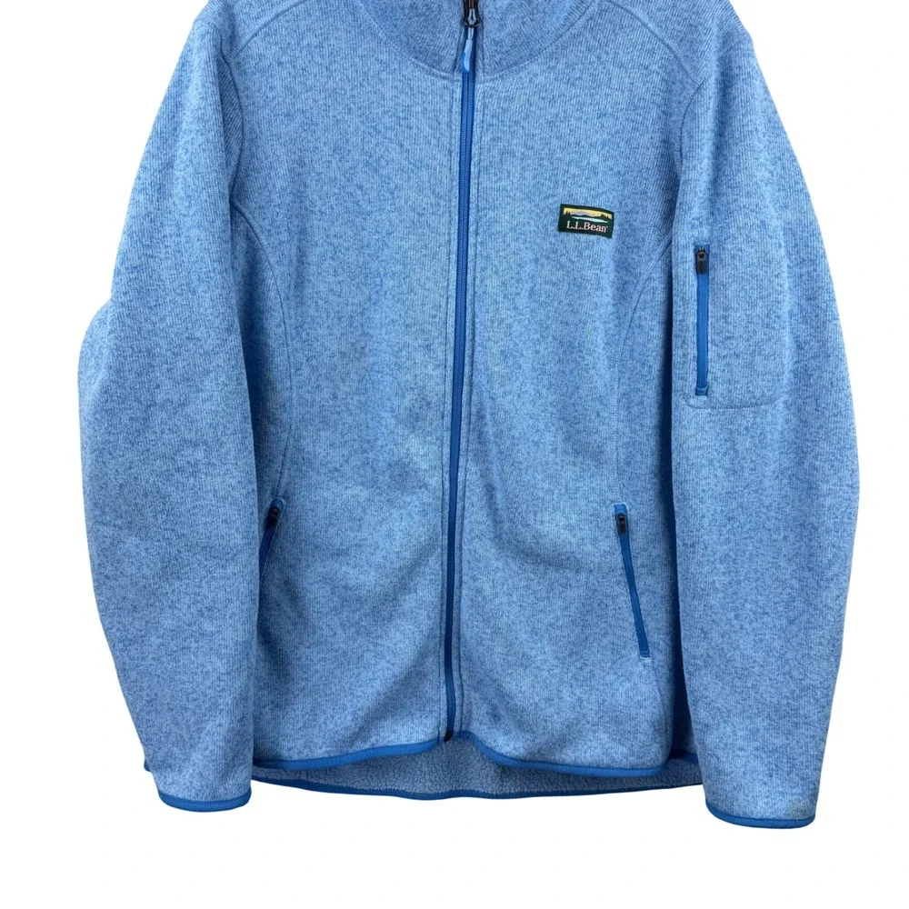 L.L. Bean Sweater Fleece Jacket Womens 2X Plus Blue Full Zip Gorpcore Hiking