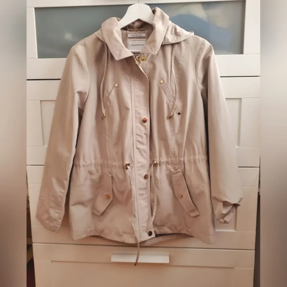 Charter Club Water Resistant Hooded Anorak Jacket Size PM