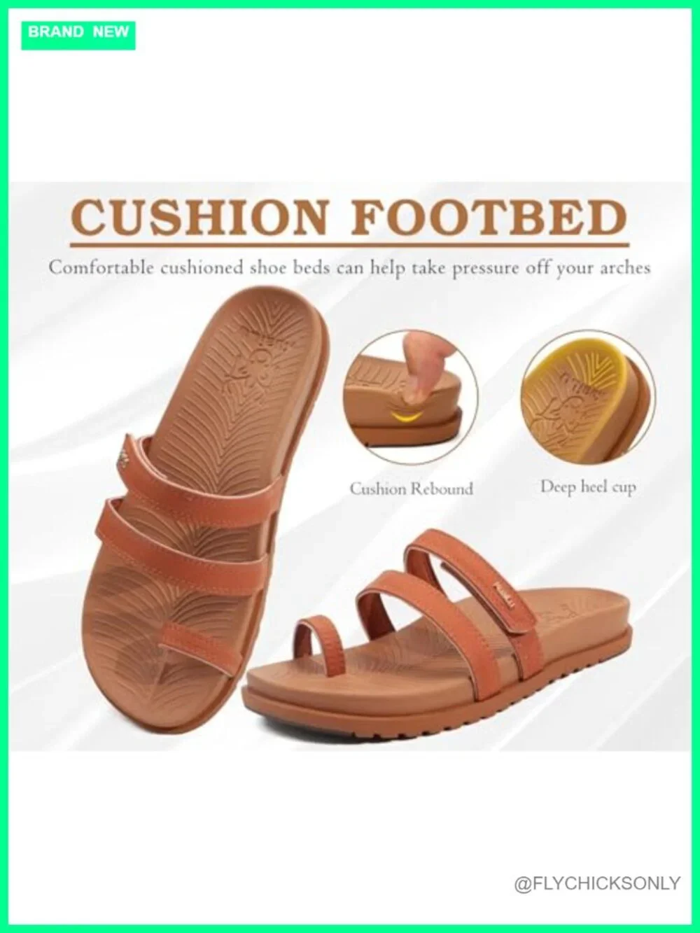 Womens Adjustable Slides Sandals With Arch Support Comfort Plantar Fasciitis