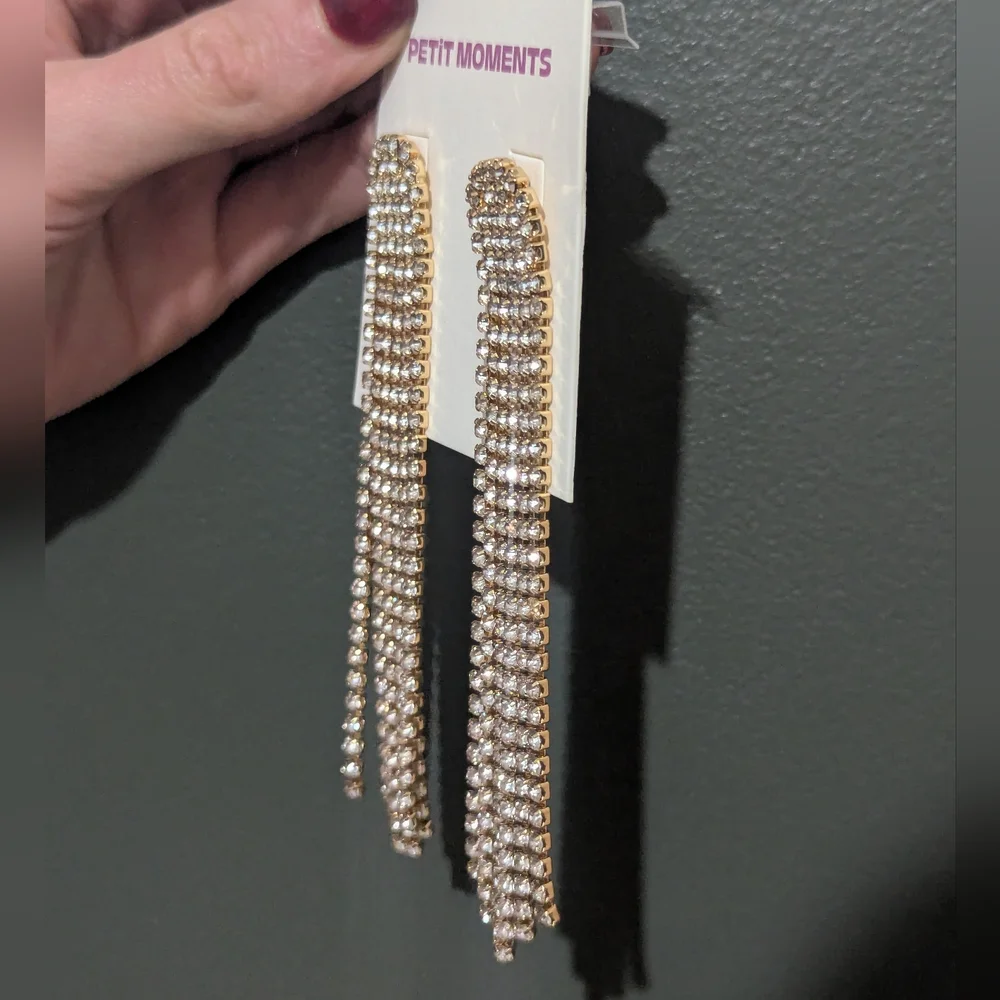 Petit Moments Tassel Rhinestone Earrings