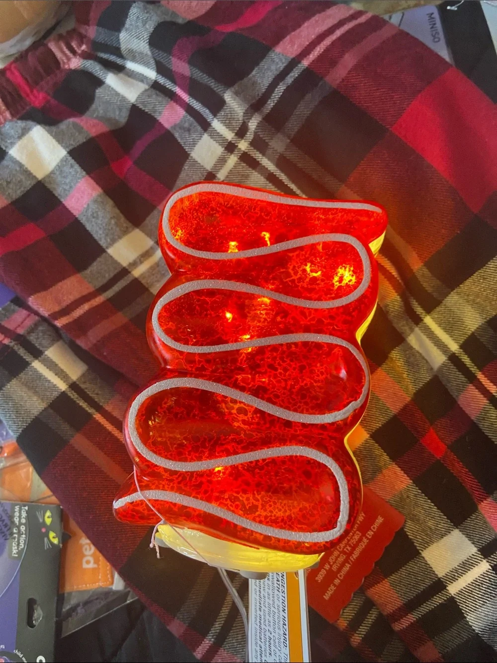 Red Ripple LED Accent Lamp