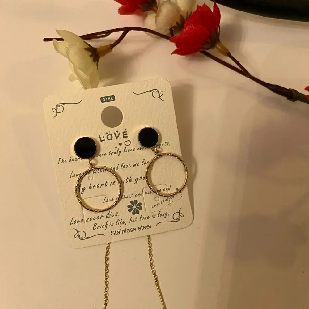 Fashion jewelry stainless steel earrings