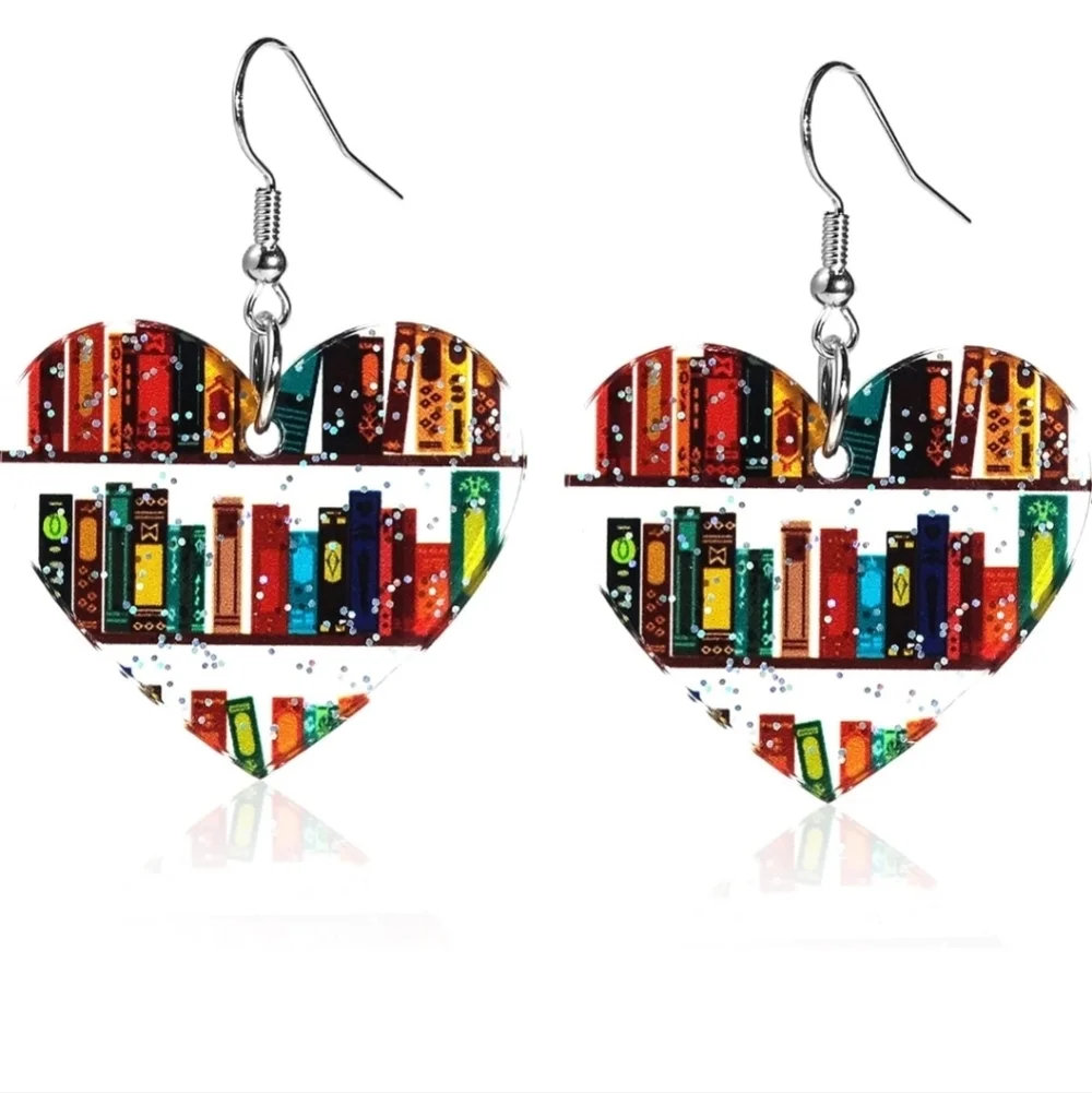 Colorful Heart-Shaped Earrings
