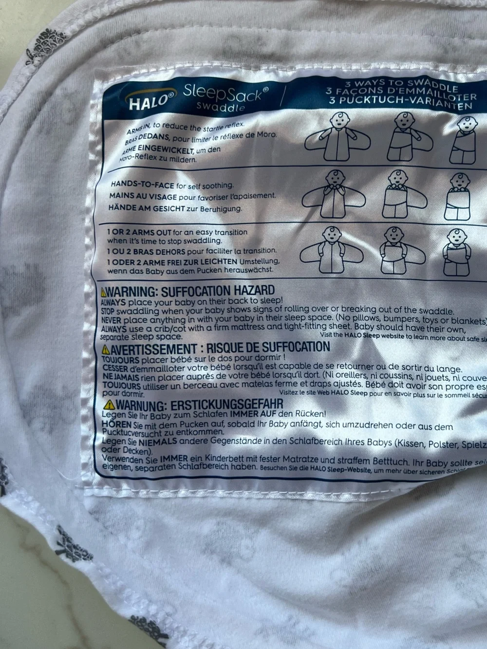 Halo sleepsack swaddle