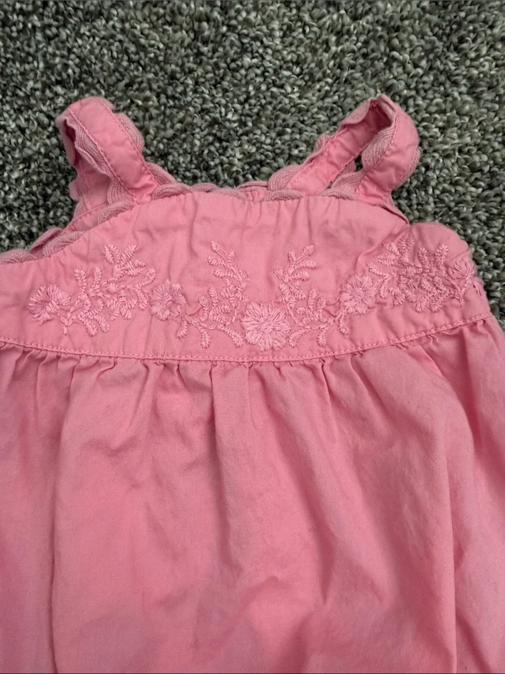 GAP Pink Embroidered Bubble Romper