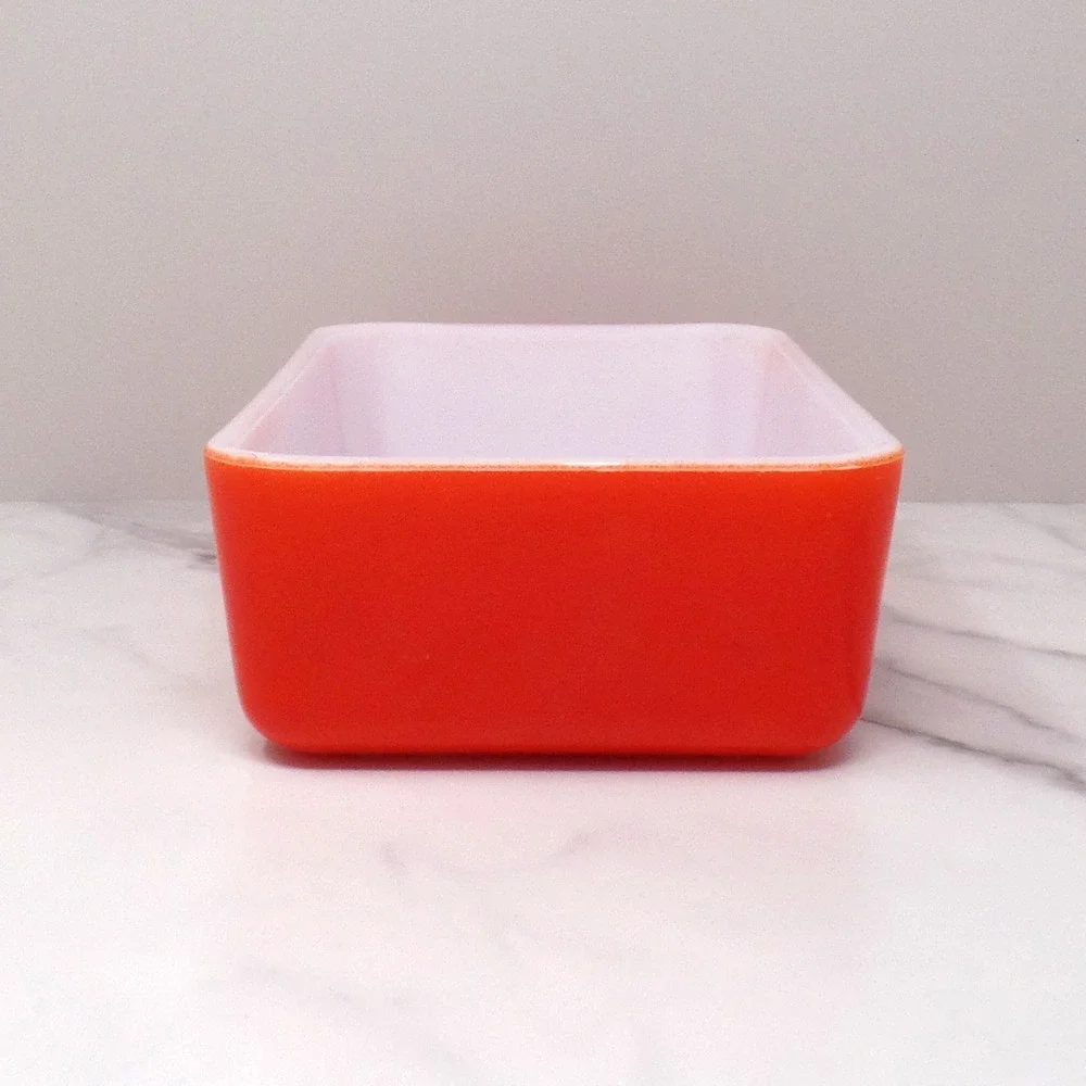 Vintage McKee Red Refrigerator Dish, No Lid (1960s)