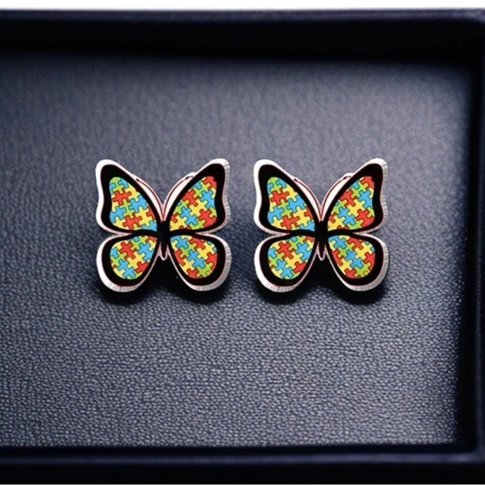 Stand Out for a Cause: Charming Autism Awareness Studs! 🧩✨NWT Stud Earrings