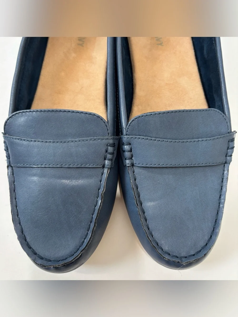 Old Navy Classic Blue Slip-On Lightweight Comfy Driving Flat Penny Loafer Size 9