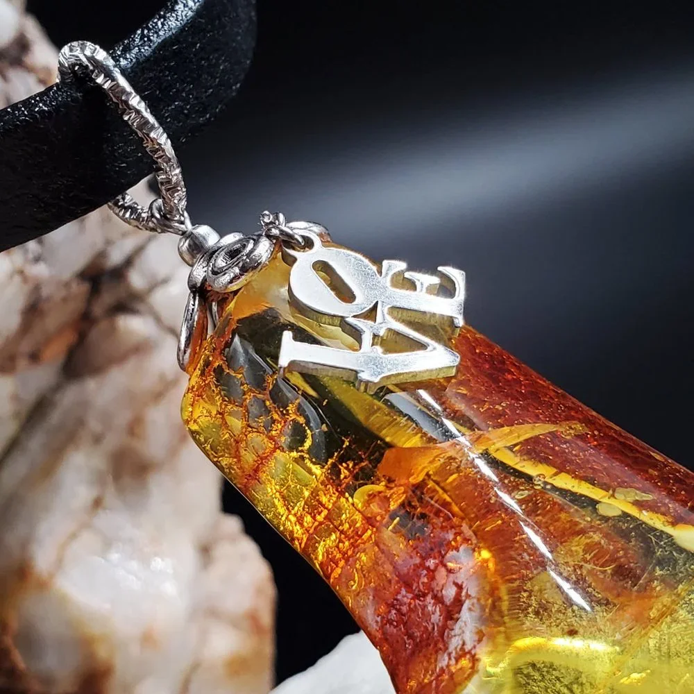 Silver Amber Jewelry love genuine