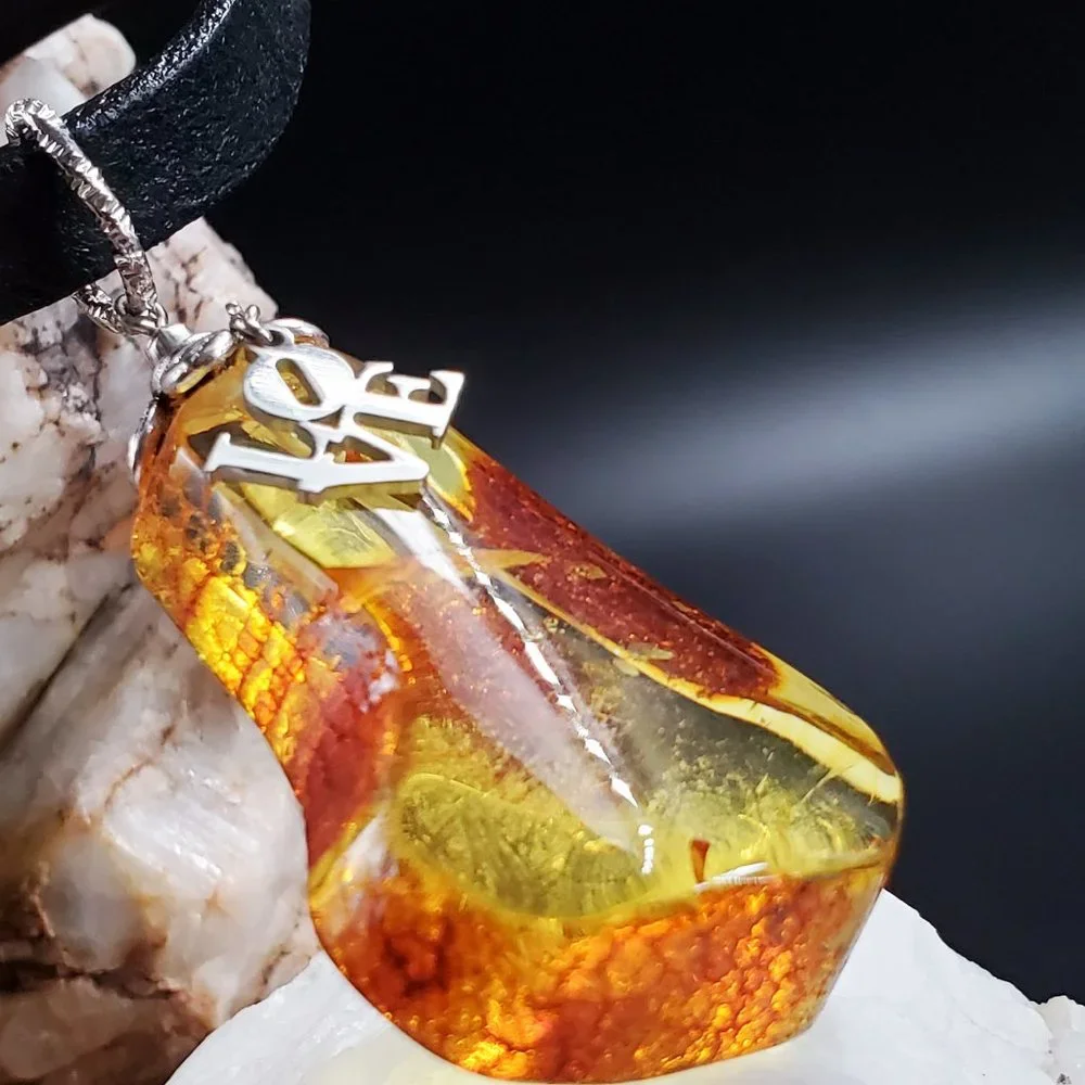 Silver Amber Jewelry love genuine