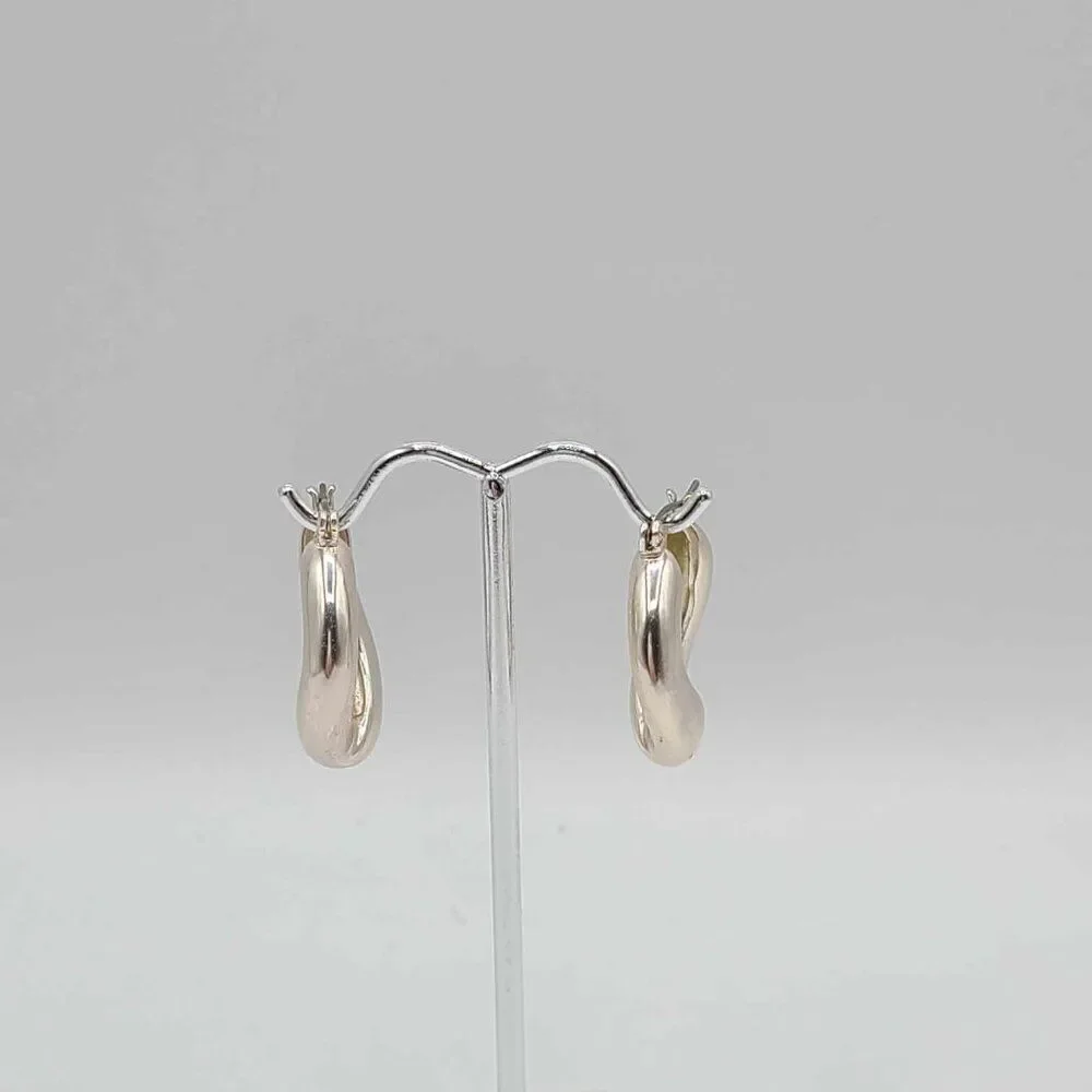 J Crew Silver Tone Hoop Earrings