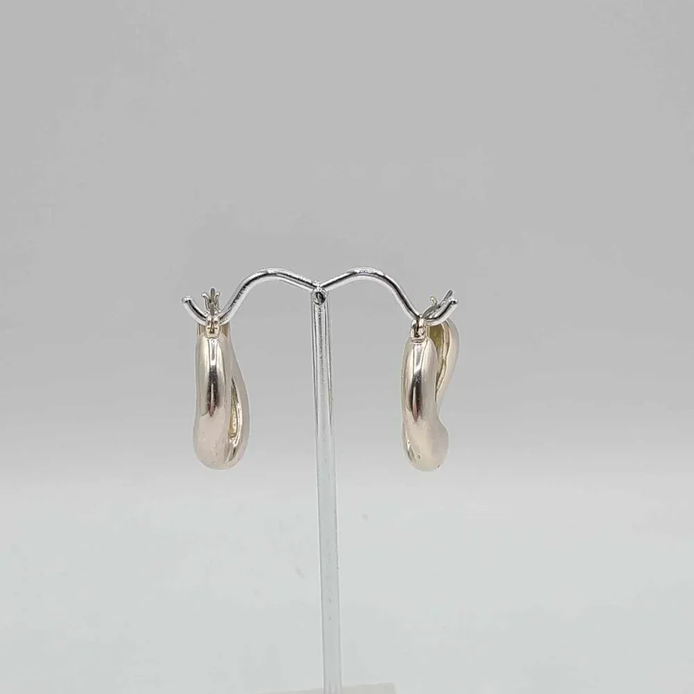 J Crew Silver Tone Hoop Earrings