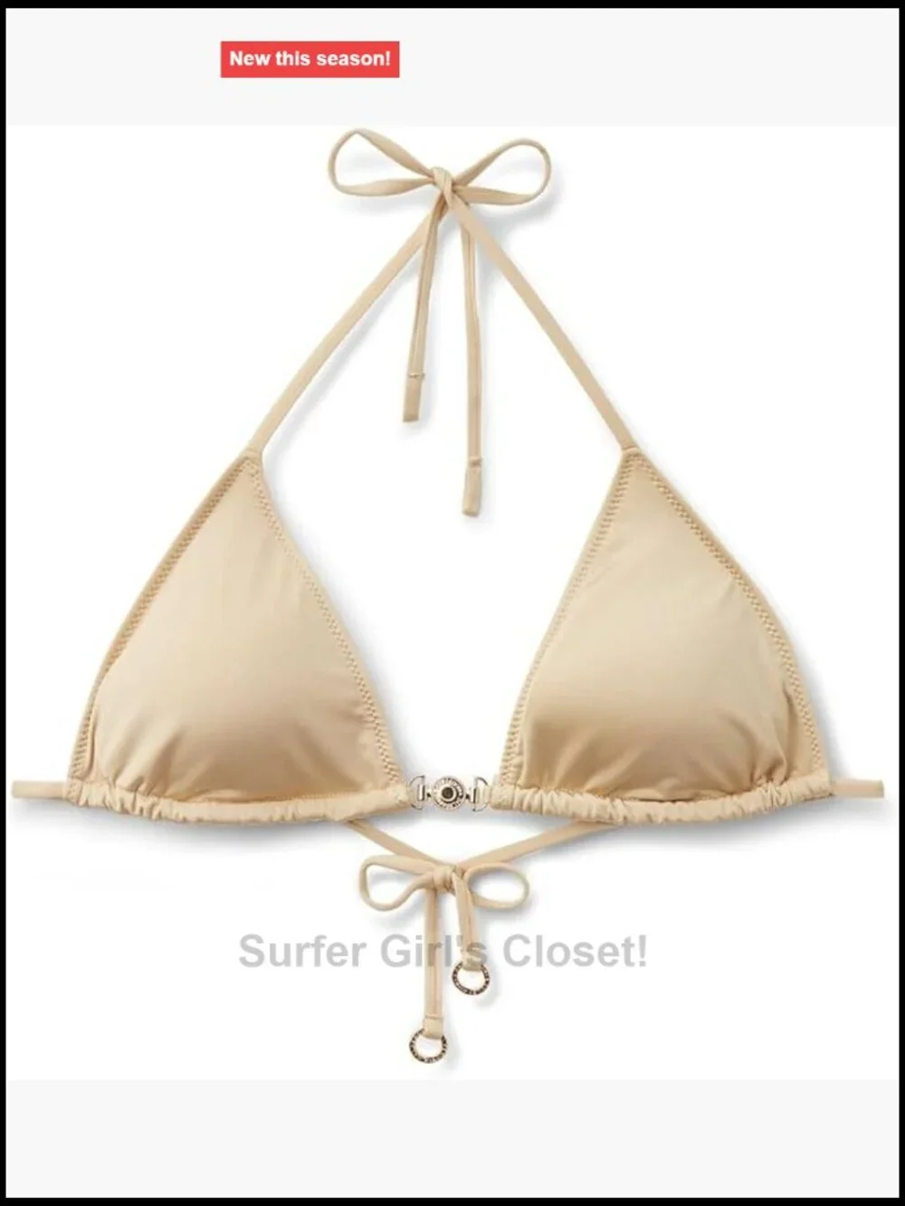 Triangle Swimsuit Top Minimal Fit Padded Removable Wireless