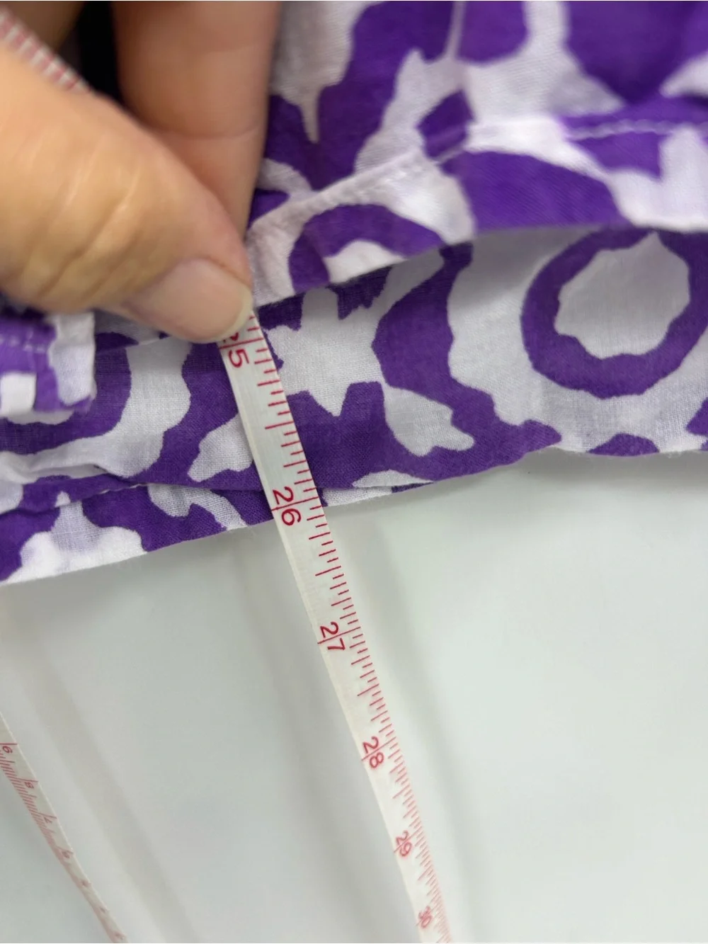 Roberta Roller Rabbit Piperlime Purple Printed V-Neck Top Beaded Trim Pleated L