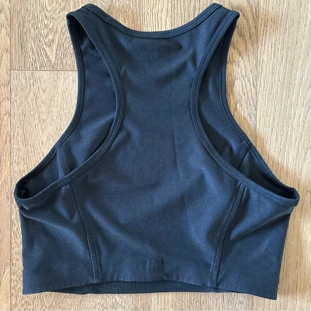 Outdoor Voices Athena Crop Top black womens small Racerback yoga loungewear