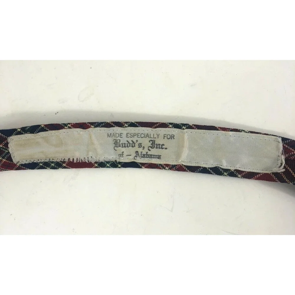 Vintage Briar All-Wool Scotland Tartan Plaid Neck Tie Red Navy Green Rare
