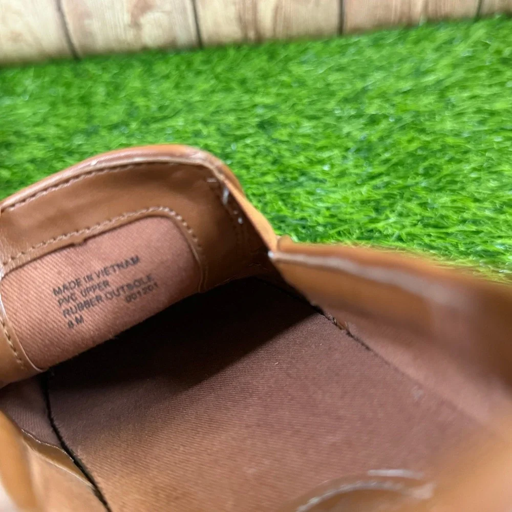 Michael Kors Keaton Slip On Sneakers Womens Size 8 Brown Logo Monogram Casual
