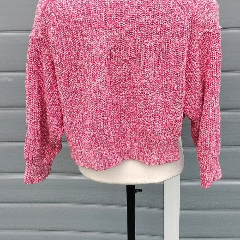 Free People Love This City Collared Sweater XS Pink