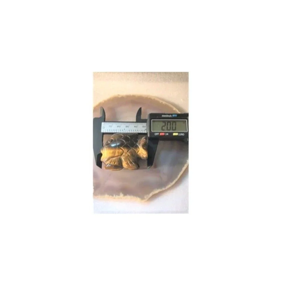 Yellow Tiger Eye Fish Carving