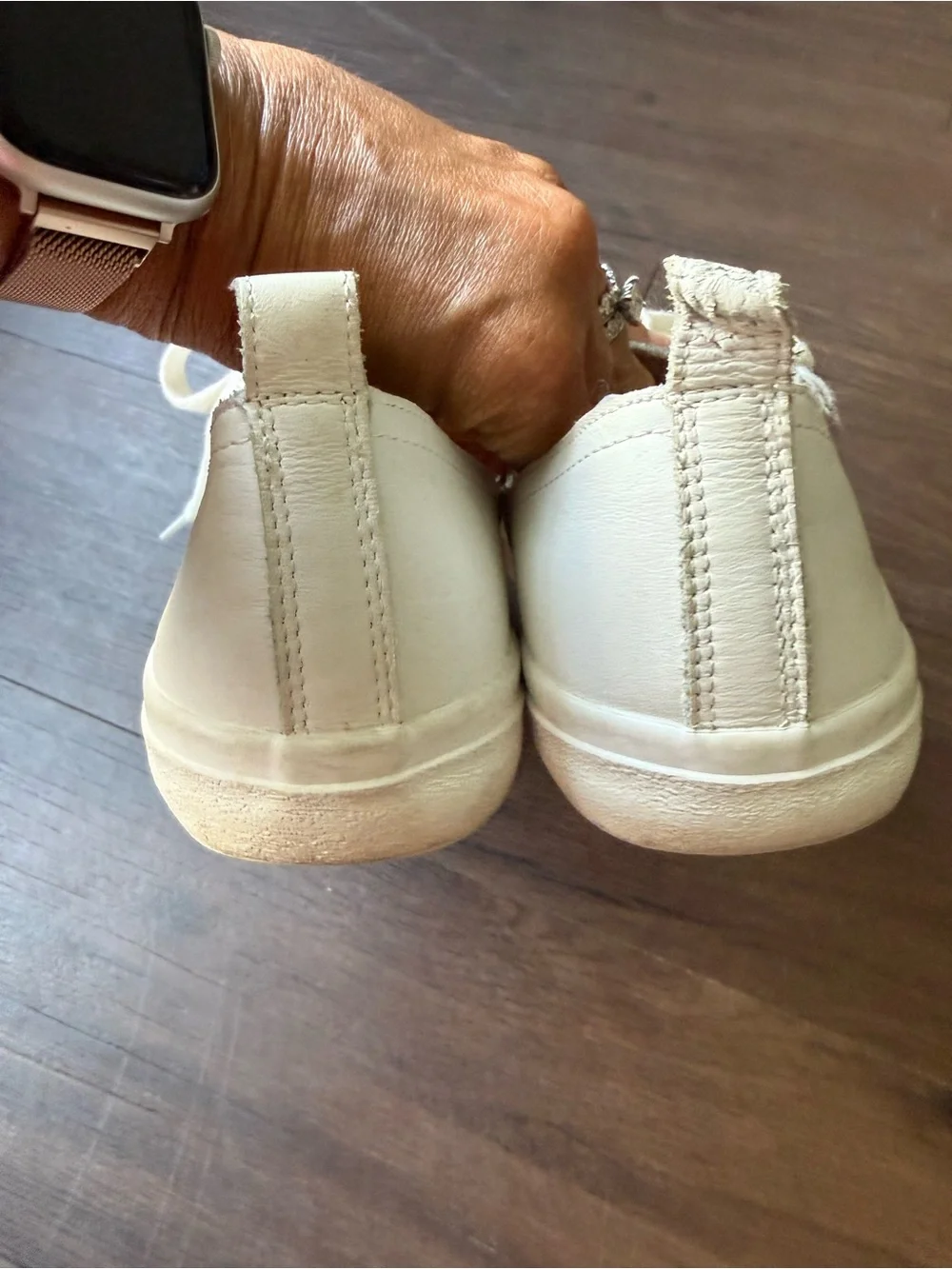 Lucky Brand Dansbey Sneaker Lace Up Casual White Leather Back Pull Tab Shoes 8