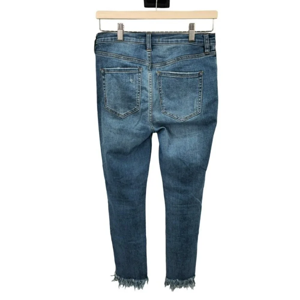 Free People Jeans Womens Size‎ 27 Distressed Great Heights Frayed Skinny Stretch
