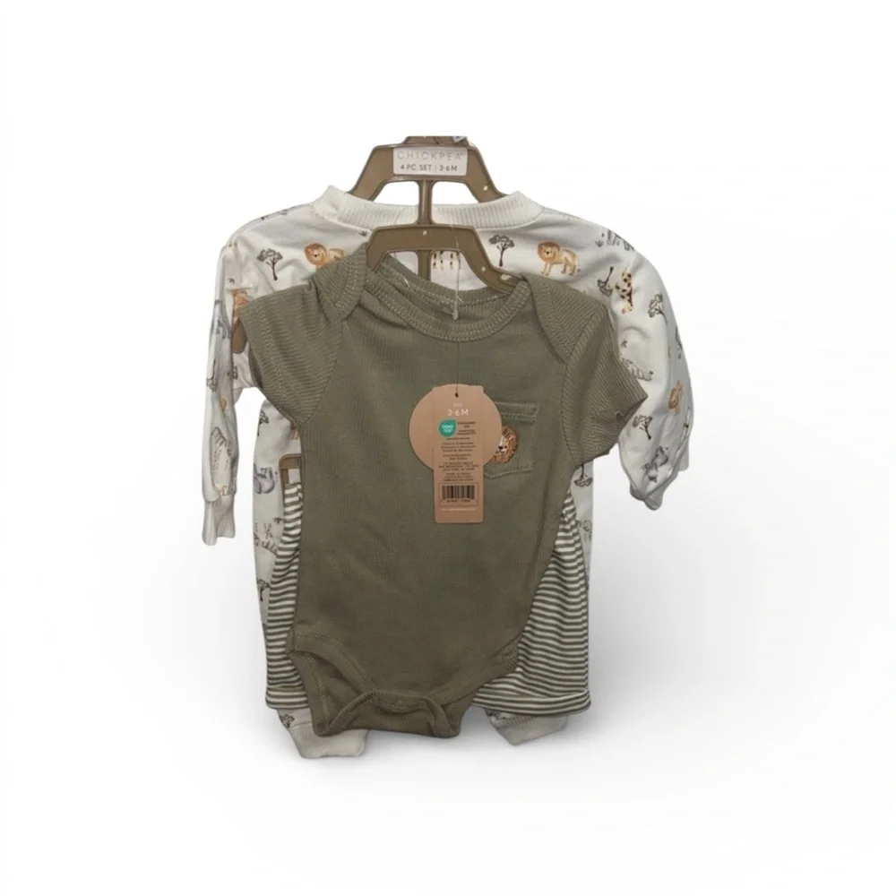222. Chickpea Baby Bodysuit and Pajama Set Size 3-6 Months NWT