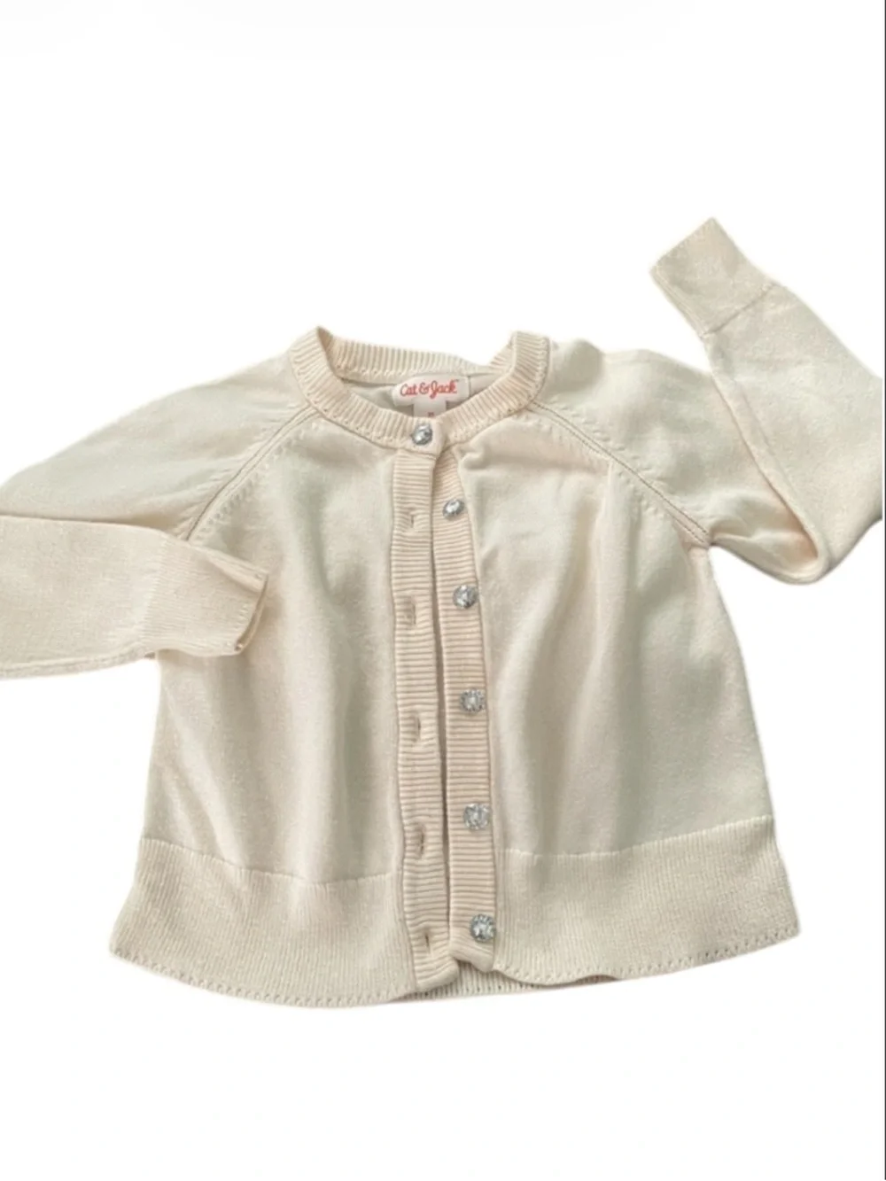 Cat & Jack Ivory Button Down Toddler Cardigan