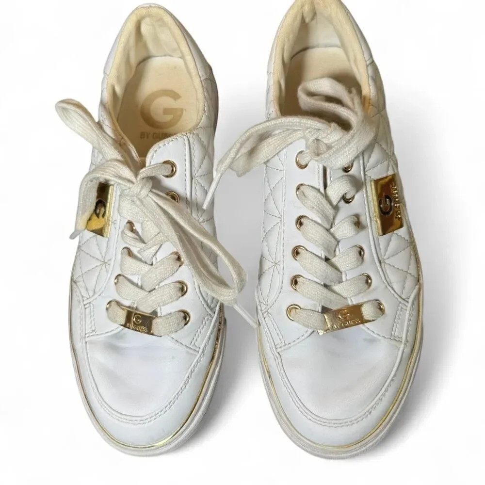 Guess leather white gold