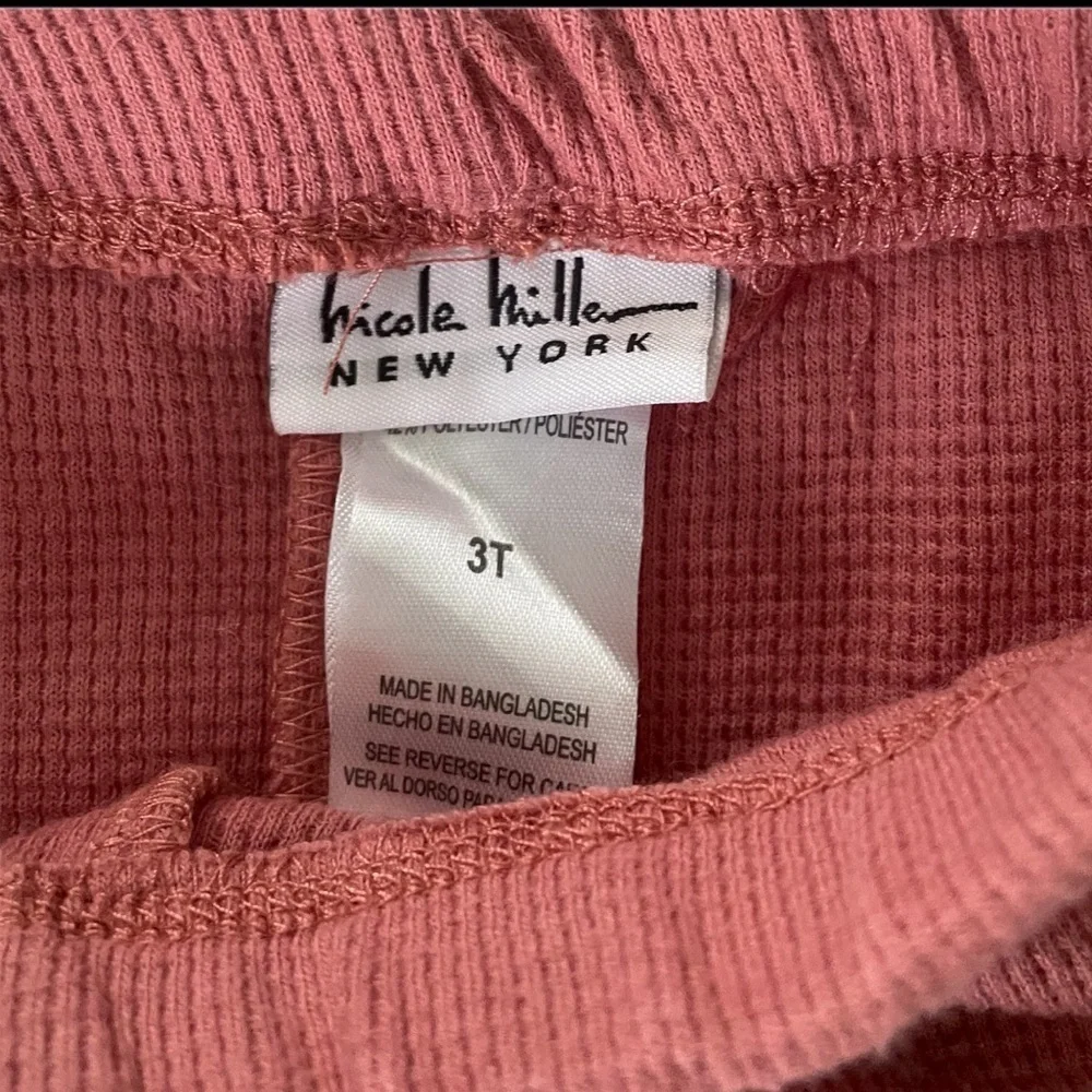 Nicole Miller New York Floral Long Sleeve Fleece Top and Pink Leggings Set