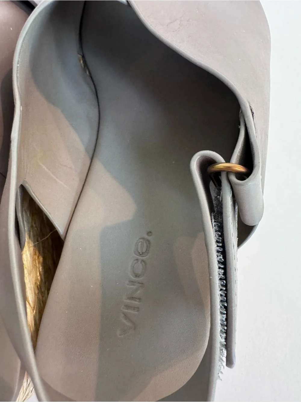 Vince Grey Weslan Espadrille Slingback Sandals