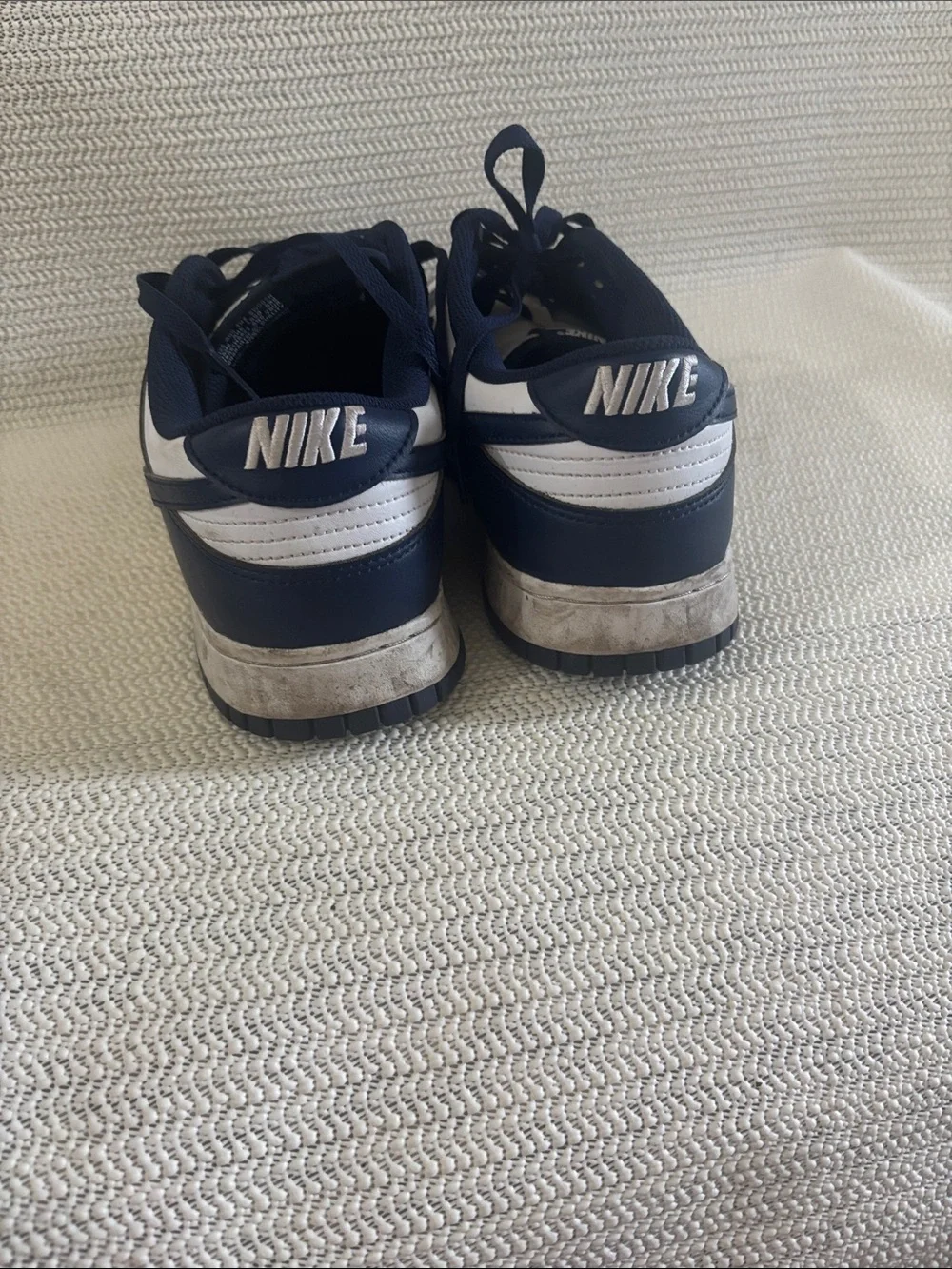 Nike Navy and White Low-Top Sneakers