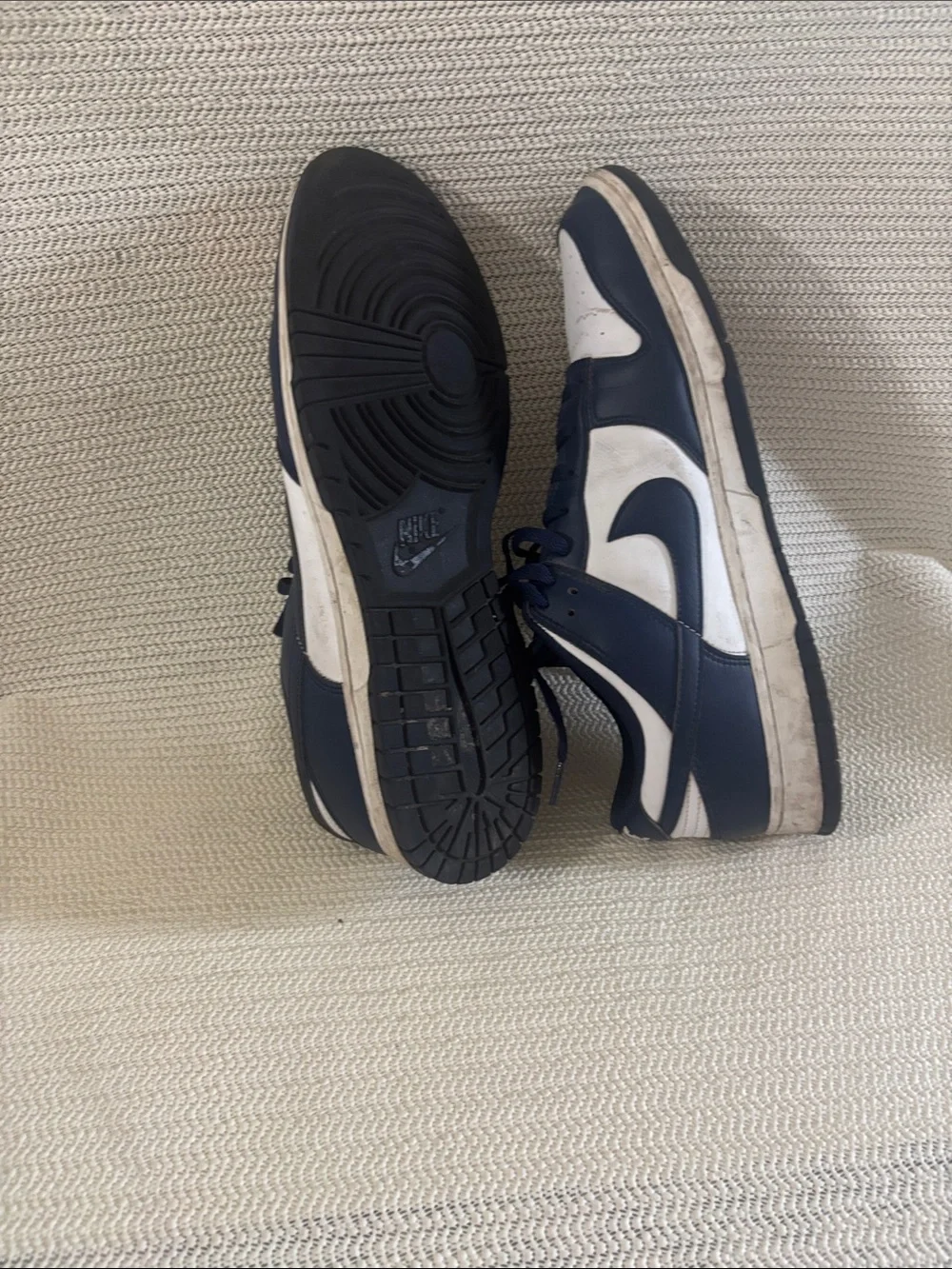 Nike Navy and White Low-Top Sneakers