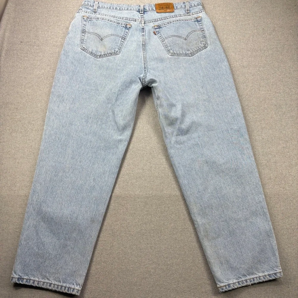 Vintage 90s Levis 545 Jeans Mens 38x30 (Actual) Light Wash Loose Straight FLAW‎