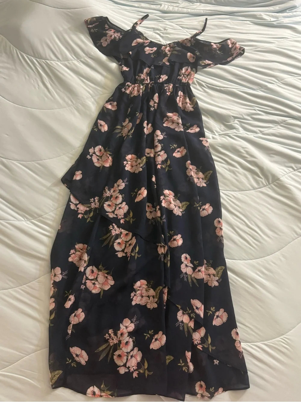 Abercrombie & Fitch Navy Dress with Pink Floral Accents