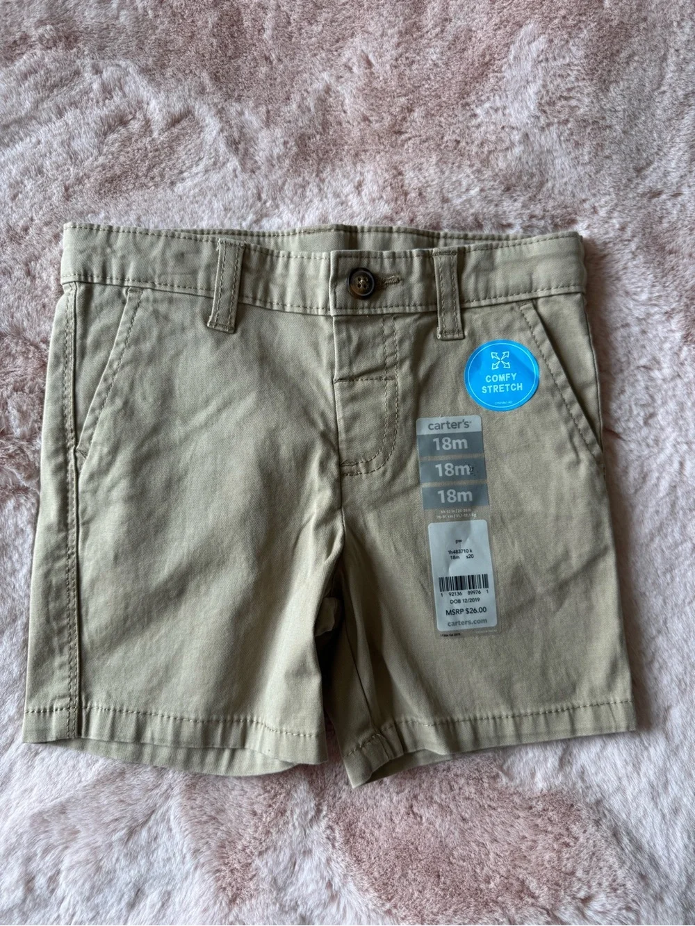 NWT Carter’s Toddler Khaki Shorts Size 18months