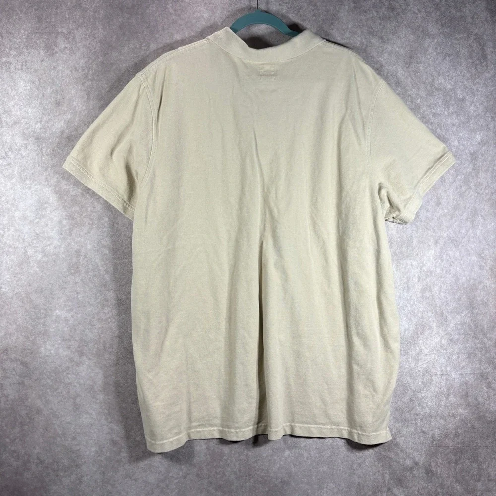 Levi's Polo‎ Shirt Mens 3XL Tan Standard Short Sleeve Pique Cotton Logo Classic