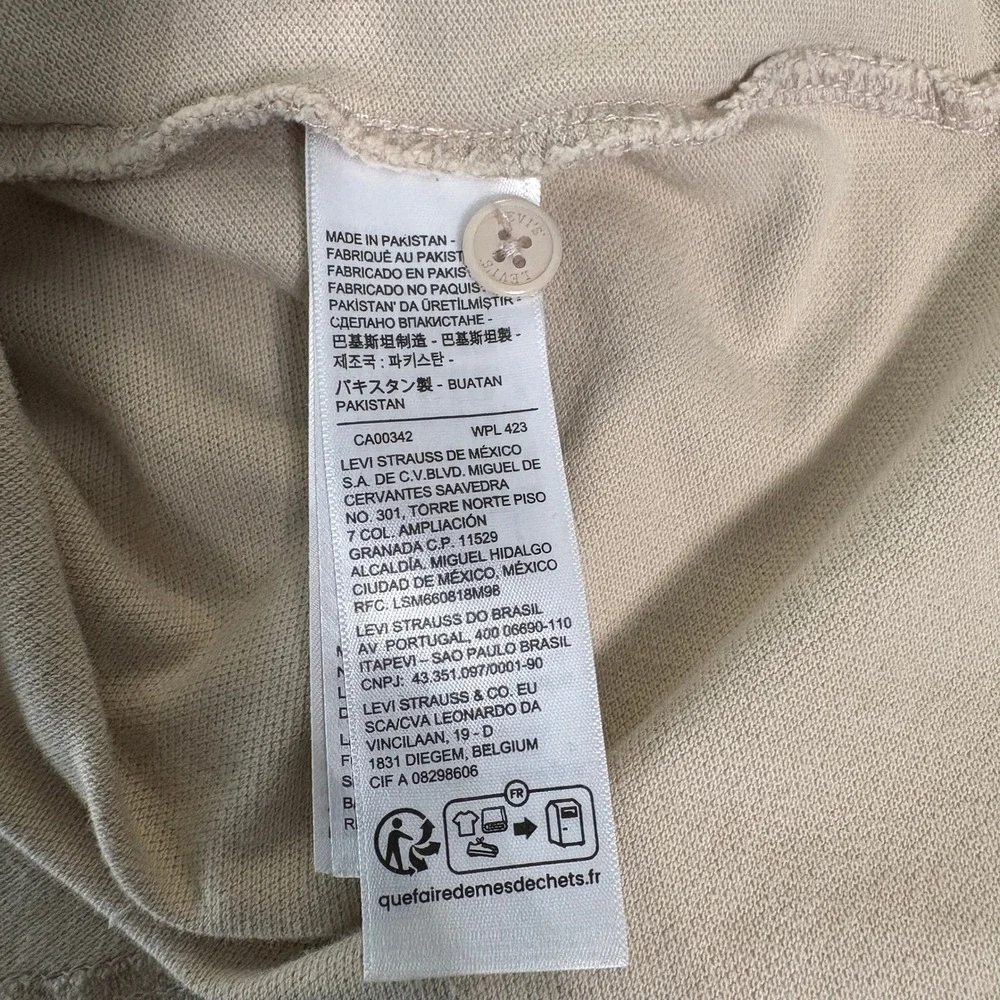 Levi's Polo‎ Shirt Mens 3XL Tan Standard Short Sleeve Pique Cotton Logo Classic